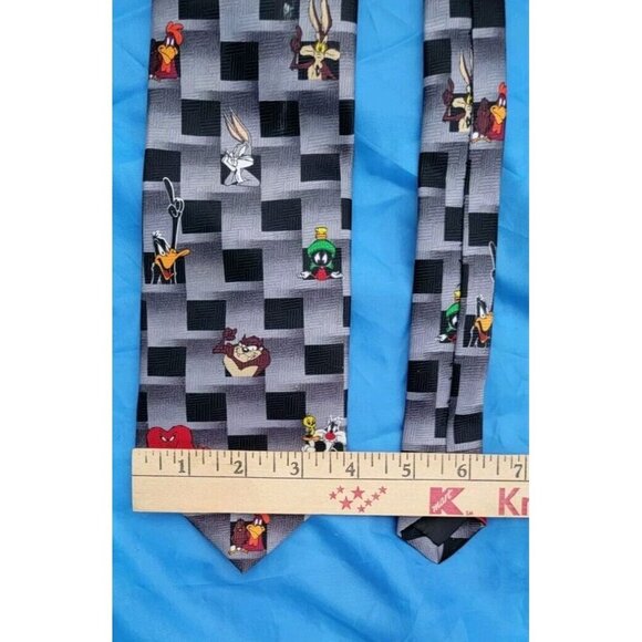 1998 Looney Tunes Mania Tie Bugs Bunny Taz Daffy Duck Sylvester Tweety Valentine - Picture 7 of 7